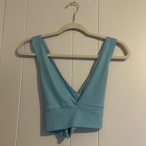 Blue crop top